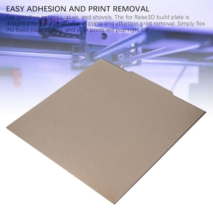Spring Steel PEI Build Plate with Matte Texture 332x340mm for Raise3D Pro2 PRO 2 Plus 3D Printer Double Sided Magnetic Base