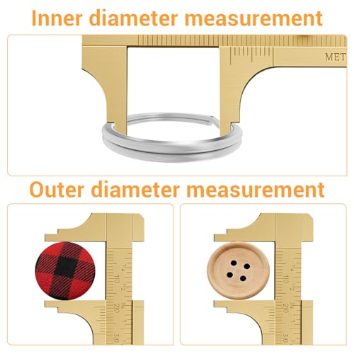 2 Pack Pocket Caliper, 80 Millimeter Gauge Measuring Tool, Caliper Measuring Tool