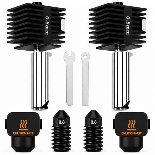 2PCS 0.8mm Hotend Kit for Bambu Lab A2L/A1/A1 Mini, 3D Printer Parts Replacement Print Head for Bambu Lab A1/A1 Mini 3D Printer - size: 0.8mm, style: 2PCS