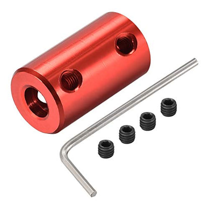 uxcell 1/8 Inch to 6mm Bore Rigid Coupling Set Screw, Dark Red - size: 3.17mm to 6mm