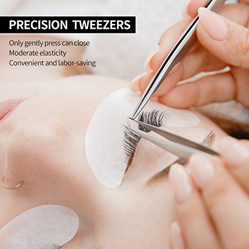 3 Pcs Pointed Tip Tweezers, Stainless Steel Precision Eyebrow Facial Hair