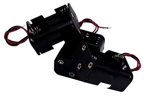 (Pack of 3 6 AA Battery Holder, 9v AA Battery Holder with Leads
