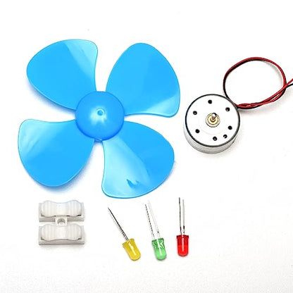 EUDAX DIY DC Power Micro Motor Wind Turbine Electricity Generator Blades Model (Pack of 2) - size: Small (Pack of 2)