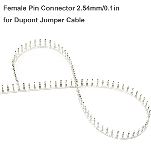 200 Pairs Male and Female Pin Connector Kit 2.54mm / 0.1" Pitch for 22~28AWG Dupont Jumper Wire Cable (200pcs Male Pin Connectors + 200pcs Female Pin Connectors)