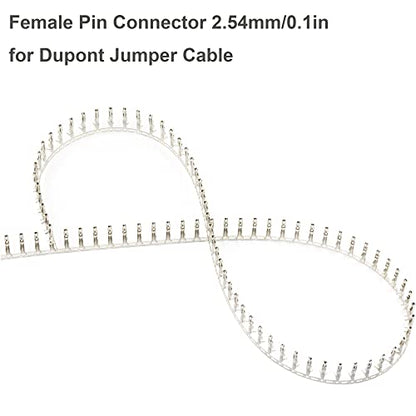 200 Pairs Male and Female Pin Connector Kit 2.54mm / 0.1" Pitch for 22~28AWG Dupont Jumper Wire Cable (200pcs Male Pin Connectors + 200pcs Female Pin Connectors)