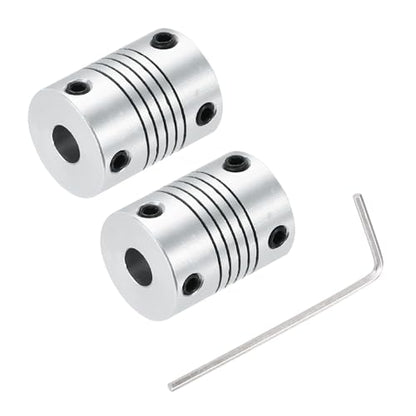 uxcell 1Pcs 6mm to 7mm Aluminum Alloy Shaft Coupling L25xD19 Flexible Coupler Beam Stepper Motor Joint Connector for 3D Printer CNC Machine DIY Encoders and Motors Shaft,Silver - size: 6mm to 7mm