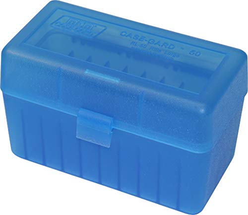 MTM 50 Round Flip-Top Rifle Ammo Box 270 Win 280 Rem 30-06, Blue - color: Clear Blue