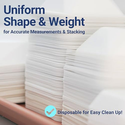 Plastic Trays 100mL, 125 Pack Medium Weigh Boats, Lab Scale Weighing Dishes