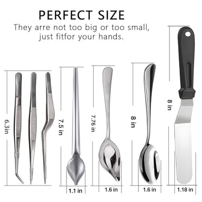 7 Piece Stainless Steel Culinary Specialty Tools Set for Professional Chefs and Home Cooks