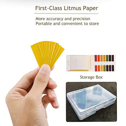 9 Pack pH.1-14 Test Paper Extensive Test Paper Litmus Test Paper 720 Strips pH Test with Storage Case for Saliva Urine Water Soil Testing Pet Food and Diet pH Monitoring - size: 720 count (Pack of 9)