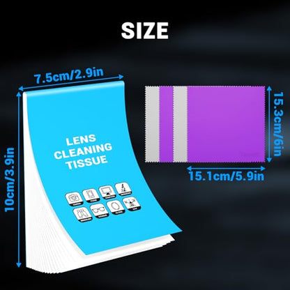 4 Premium Cleaning Cloth and 700 Sheets Lens Cleaning Tissue Paper - color: White-purple