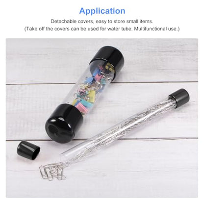 MECCANIXITY Clear Storage Tube 18x22mm Small Plastic Round Tubing with Caps Rigid Bottle Container 250mm/10 Inch for Item Stored - size: 18x22x250mm