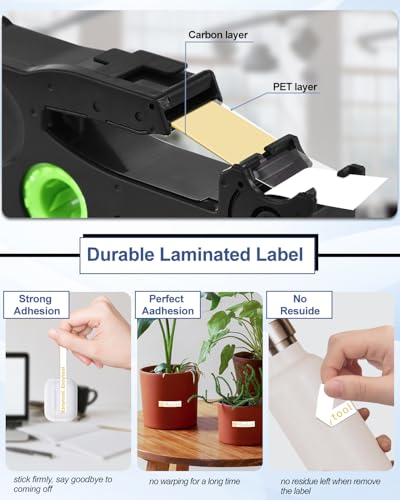 5 Pack Compatible with P-Touch TZe-234 AZE-234 TZ-234 Gold on White 12mm 0.47'' Laminated Label Tape Replacement for Ptouch PT-H100 PT-D200 D210 D400 PT-P700 PT-1000 PT-2030 Label Maker - color: Gold on White, size: 12mm