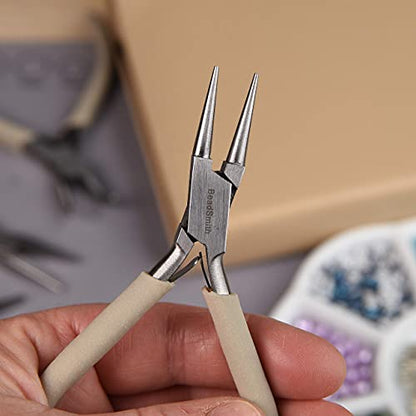 The Beadsmith Fashion Color Pliers, Jewelry Making Supply Set of 8 - color: Desert Beige
