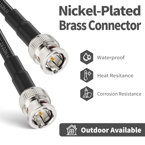 Superbat 3G 6G 12G SDI Cable 1ft Belden 1694A 75 Ohm BNC Male Cable 2-Pack - size: 1ft 2pcs