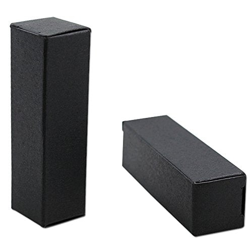 50 Pack Mini 0.78x0.78x3.34 inch Rectangle Black Boxes Kraft Paper DIY Lipstick Beauty Accessories Essence Oil Lipstick Bottle Packaging Gift Makeup Organzier Tube Storage