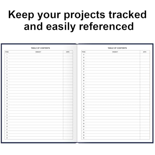 Lab Notebook/Laboratory Notebook - (.25" Grid Format), Laboratory Notebook Quad Ruled Science Lab Book with Grid Pages: Table of Contents for Chemistry, Physics, Biology, 8" x 10", Blue - style: Blue