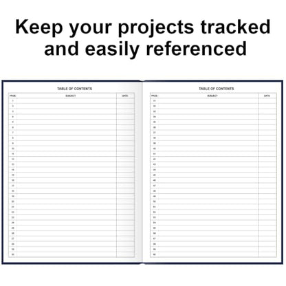 Lab Notebook/Laboratory Notebook - (.25" Grid Format), Laboratory Notebook Quad Ruled Science Lab Book with Grid Pages: Table of Contents for Chemistry, Physics, Biology, 8" x 10", Blue - style: Blue
