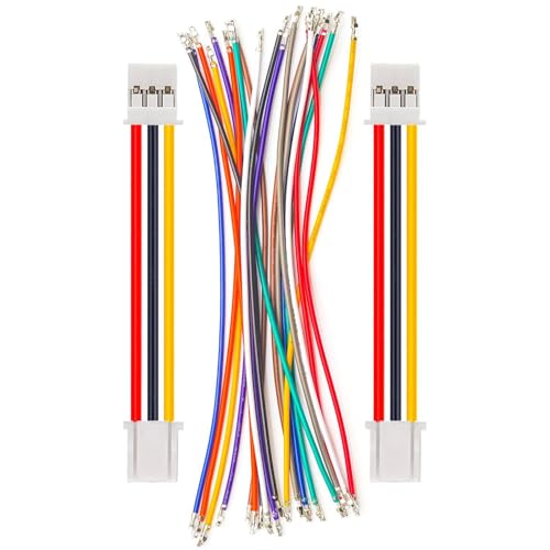 PA 2.0 Pre-Crimped Cable Compatible with JST Mini Micro PA 2.0mm, 22AWG UL1007 PVC Cable 10 Colors, 25cm with 2P 3P 4P 5P 6P 7P 8P 9P 10P Connector Assort for DIY Item (KS-PA-25cm) - size: 25cm