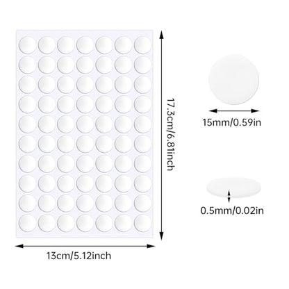 JANYUN 560 Pcs Clear Sticky Dots 15 mm Round Putty Sticky Tack for Office - size: 15mm Round 560pcs