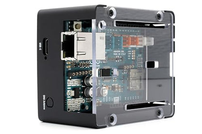 KKSB Case for Arduino Uno Q – Tall Aluminum & Steel Enclosure with Clear Polycarbonate Lid - style: Tall Clear Lid Case