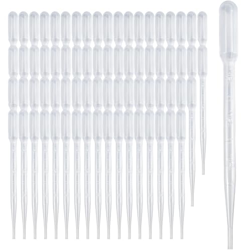 Zkupanx 3mL Pipettes Dropper 100 PCS, Thickened Disposable Transfer Pipette - size: 3 mL