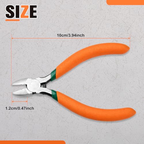 4-Inch Mini Diagonal Cutting Pliers with Wire Stripping Holes