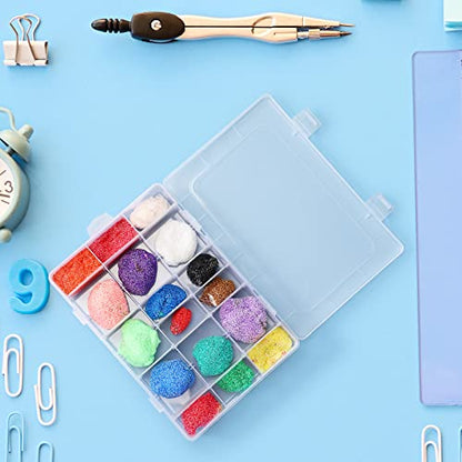 Sawysine 12 Pcs Plastic Organizer Box, 24 Grids Tackle Crafts Storage - size: 24 Grids
