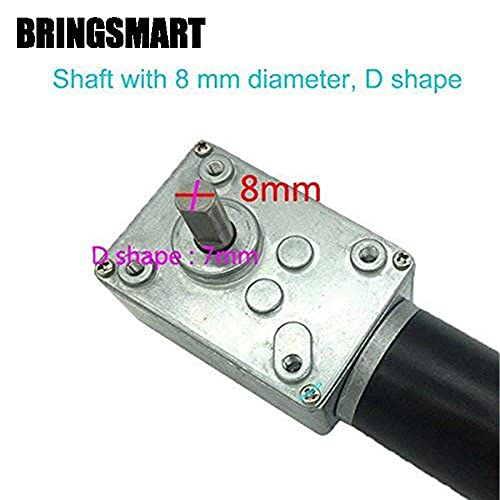 BRINGSMART 24V 16rpm DC Worm Gear Motor Self-Locking Mini Engine Turbine - size: 24V 16rpm