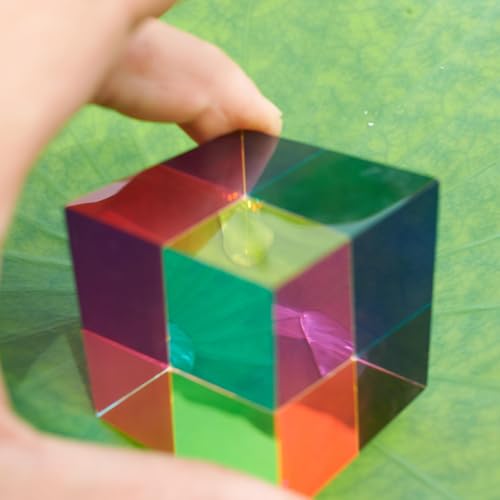 CMY Color Cube, 60mm Acrylic Prism, Physics Toy & Desktop Decor - size: 1pc 6cm