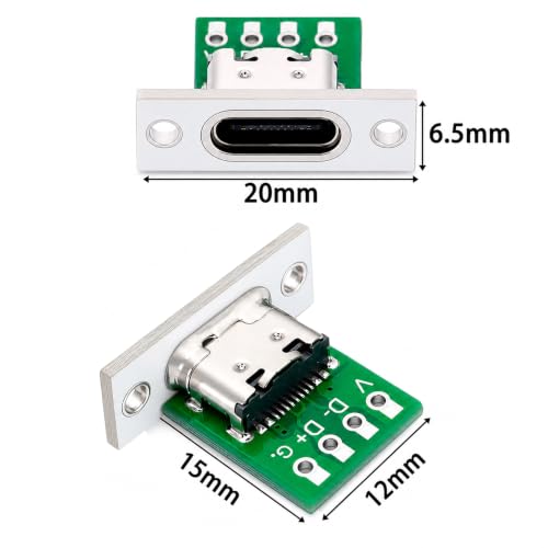 USB 3.1 Type-C 16Pin Test PCB Adapter with White Plate - size: White Baffle