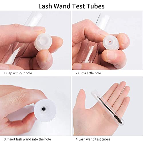 Joyclub 100pcs 12x100mm Clear Plastic Test Tubes with Caps for Scientific Experiments, Halloween, Christamas, Scientific Themed Kids Birthday Party Supplies, Decorate The House, Candy Storage - style: Modern