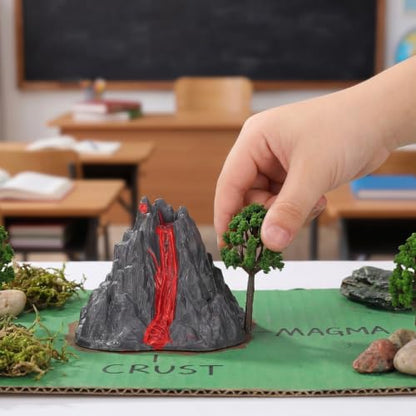 Garneck 10Pcs Simulation Volcano Toy Model - 3.14 Inch Realistic Mini Plastic Volcano Model Dinosaur World Scene Figurine Ornament for Science Experiments Fish Tank Aquarium Fairy Garden Landscape De