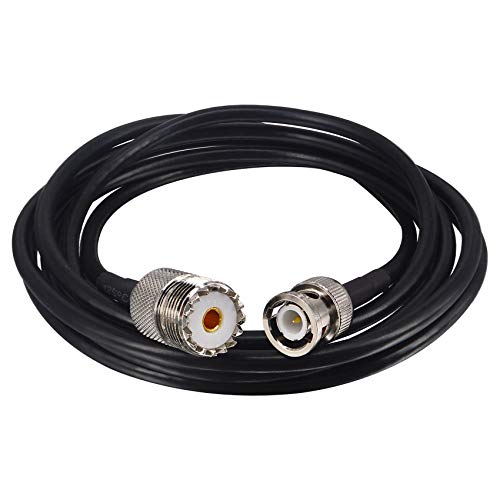 BNC Male to SO239 Cable RG58 6.56Ft UHF Female to BNC Male Coax Cable PL-259 SO-239 to BNC Jumper Pigtail Extension Cable for Antenna Scanner CB Antenna Ham Radio Walkie Talkie - color: BNC Male to UHF Female Cable 6.56ft