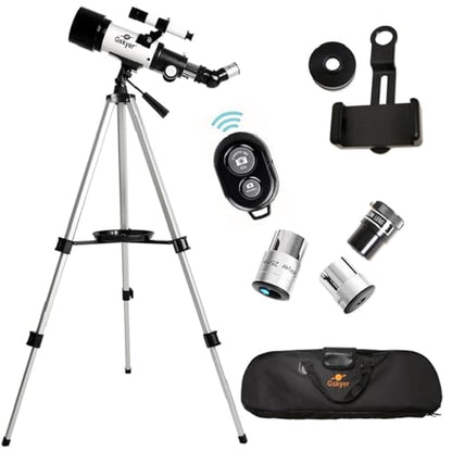 Gskyer Telescope, 70mm Aperture 400mm AZ Mount Astronomical Refracting Telescope for Kids Beginners - Travel Telescope with Carry Bag, Phone Adapter and Wireless Remote. - color: AZ70400