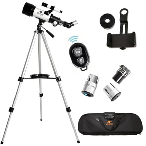 Gskyer Telescope, 70mm Aperture 400mm AZ Mount Astronomical Refracting Telescope for Kids Beginners - Travel Telescope with Carry Bag, Phone Adapter and Wireless Remote. - color: AZ70400