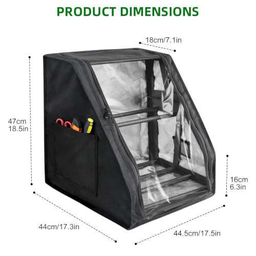 Demao Metal 3D Printer Filament Storage Box, Anti-Wobble Filament Spool Holder with Dust-Proof Cover, Humidity Resistant Durable 3D Printing Filament Organizer for Workshop/Home/Office Use-18 Rolls