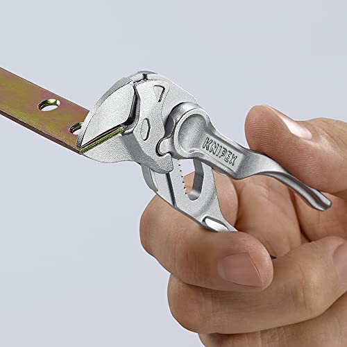 KNIPEX Tools 86 04 100 Pliers Wrench XS, 4", Silver - size: 4-Inch, style: Wrench