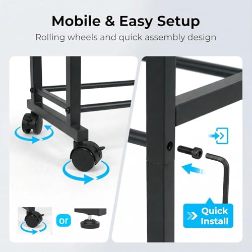 3D Printer Filament Storage Rack with Wheels,3 Tier Spool Holder