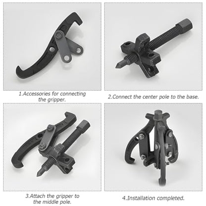 BELOMI 4 Inch 3-Jaw Bearing Puller with Reversible Jaws - size: 4 inch