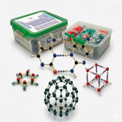 Molecular Model Kit (470 Pieces) – Organic & Inorganic Chemistry Set with 3D Orbitals sp3/sp2/sp/sp3 d/sp3 d2 Hybridization, Ball and Stick Model with 3D orbitals and noncovalent interactions