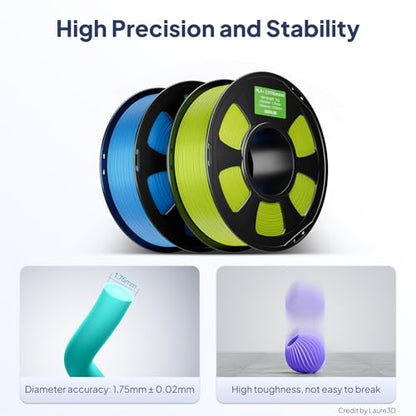 PLA+ 2.0 Filament 1.75mm 3D Printer Filament, Black 1KG - color: 1kg*black