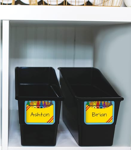 Carson Dellosa Crayon Name Tags, Self Adhesive Classroom Desk Labels