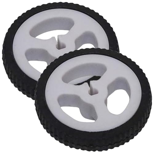 4 Pack Micro N20 Gear Motor Wheels with Rubber Tire D-Hole 3mm Shaft Wheel for Mini Micro N20 Gear Motor Speed Reduction Gearbox Motor DIY Robot RC Car Truck Small Construction Vehicle