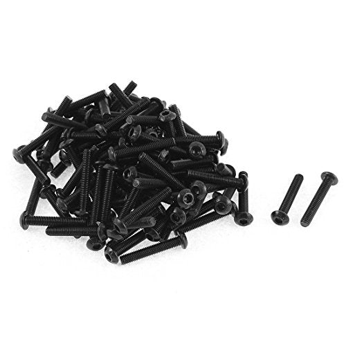 uxcell M3x18mm 10.9 Alloy Steel Button Head Hex Socket Cap Screw Bolt 100pcs - size: M3 x 18mm