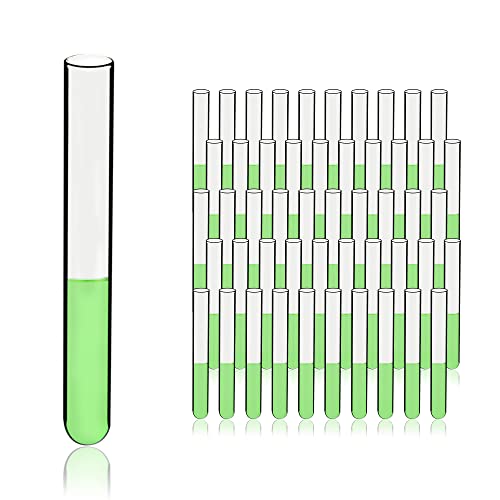 Utile 50pcs of Plain Cylindrical Glass Test Tubes, Vol.14ml, 16x125mm, Medium Borosilicate Glass Material, 4004.0129.50 - style: 50pcs of 16x125mm