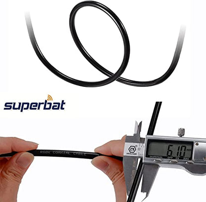 Superbat N Male to BNC Male Jumper Cable 50 Ohm 3ft Low Loss RG8X Cable for Scanner Antenna Splitter VHF Radio etc. - style: n male to bnc male