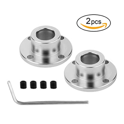 2-Pack 8mm Flange Shaft Coupling High Hardness Metal Axis Bearing Fittings DIY Model Accessory Rigid Flange Guide Shaft Coupler Motor Connector - size: 8mm