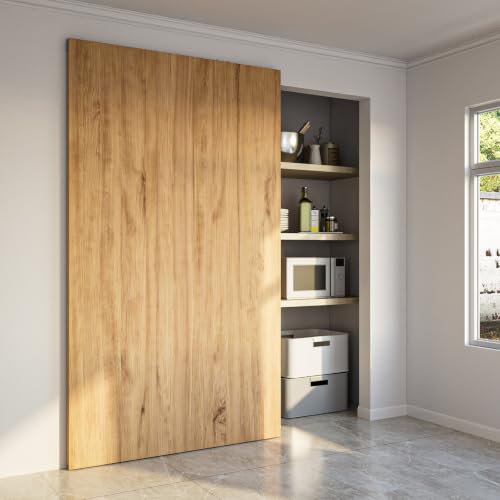 48" Concealed Sliding Barn Door Hardware Kit with Soft Close Mechanism,Aluminum Hidden Wall Mount System,Fit Openning Width 25"~40",No Floor Track,Supports Up to 176 lb(NO Door) - size: 48" Track Kit(No Door)