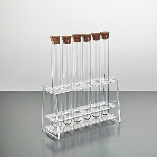 RUIAN Acrylic Test Tube Rack 6 Wells Clear Holder for 10ml Centrifuge Tubes
